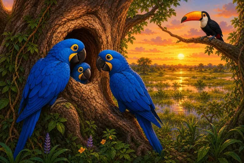 A Arara-Azul e a Árvore que o Tucano Plantou