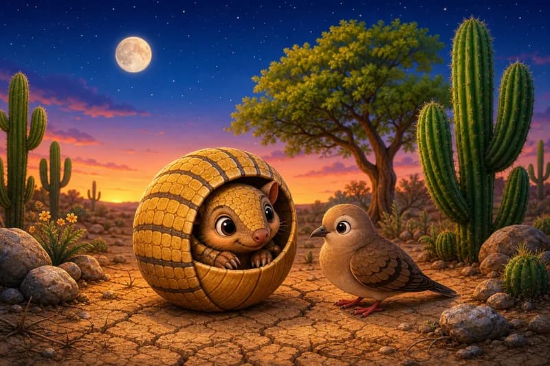 Bolinha, o Tatu que Vivia Fechado