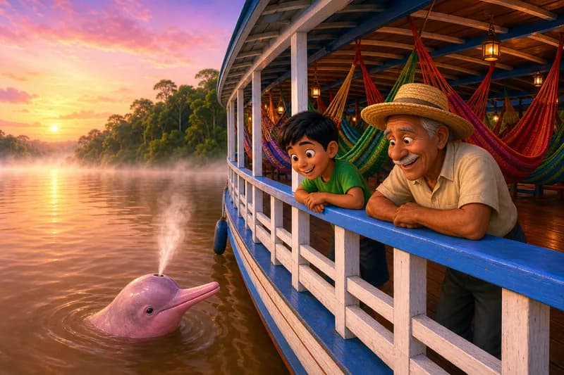 Pedro e a Viagem de Rede pelo Rio Amazonas