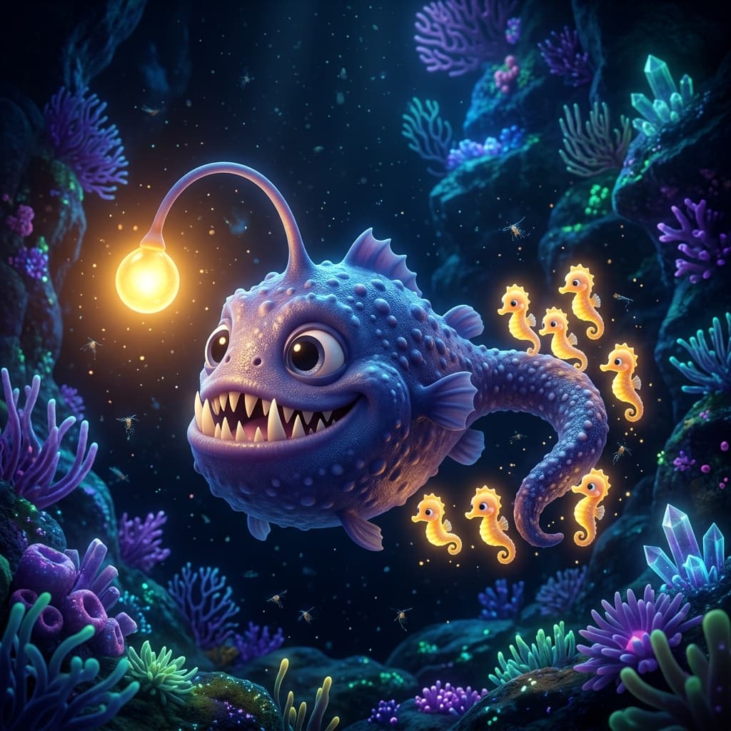 Lumina, a Peixinha-Lanterna que Iluminou o Abismo